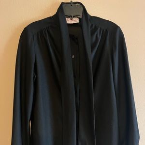Kay Windsor LS Black Blouse